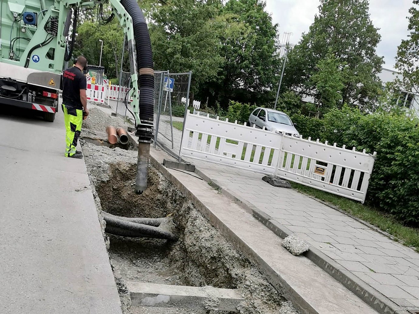 Rohrleitungsbau Saugbagger