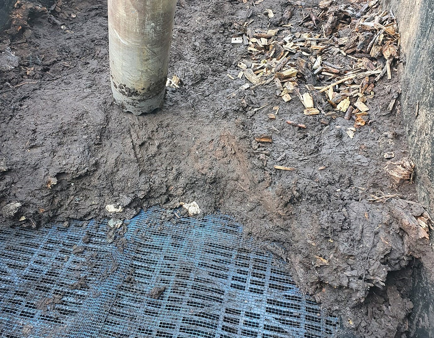 Saugbagger für Biofilter Material Tausch